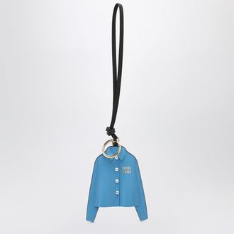 Miu Miu Trick portachiavi color Pervinca in pelle