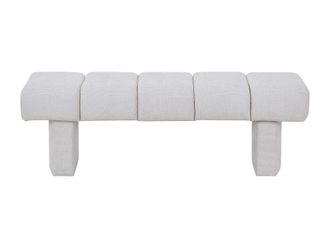VENTE-UNIQUE.COM Banco en tela texturizada - beige - nubelowordwrap{70}}