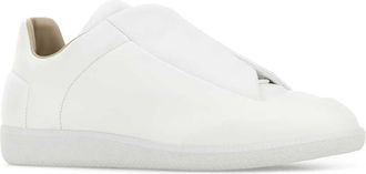 Maison Margiela Mens White Leather Future Slip Ons Sneaker