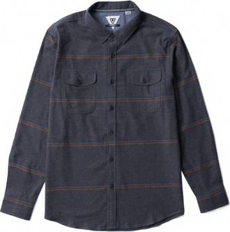 Vissla Mens Central Coast Eco Flannel Shirt In Charcoal