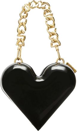 GCDS Heart Bag - Dames - Handtassen - Zwart - ONE Size - Leer - Tassen