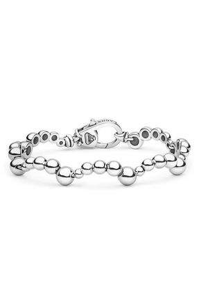 Lagos Caviar Bubbly Bead Wavy Bracelet in Sterling Silver at Nordstrom, Size 7