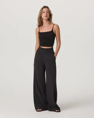 Vuori Clothing Villa Wideleg Pants | Black | XS, Size Extra Small