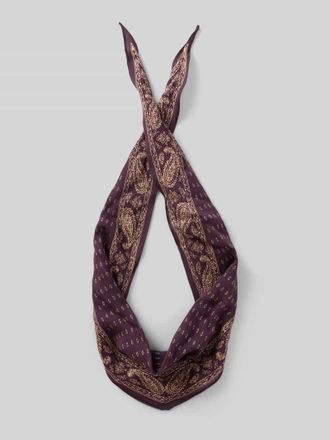 Jake*s Casual Tuch aus reiner Viskose mit Allover-Paisley-Print in Pflaume, Gr&ouml;&szlig;e 1