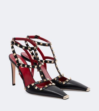 Valentino Garavani Salones Rockstud de piel