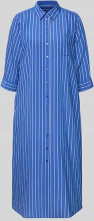 Milano Milano Italy Hemdblusenkleid aus Viskose-Mix mit Brusttasche in Blau, Gr&ouml;&szlig;e 34