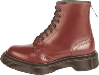 Adieu Paris Bordeaux Veterschoen Hoge Laars - Dames - Veterlaarzen - Rood - 37 EU - Leer - Schoenen