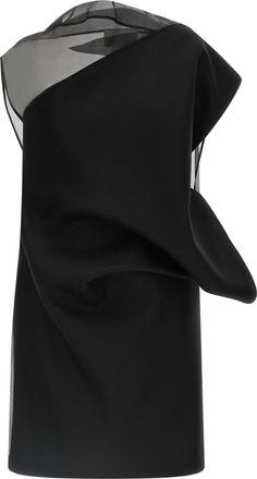 Sportmax Black Wool Short Womens Dress