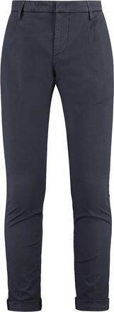 Dondup Katoenen Chino Broek met Oprolbare Manchetten - Heren - Slim Fit Broeken - Blauw - W36 - Katoen - Broeken