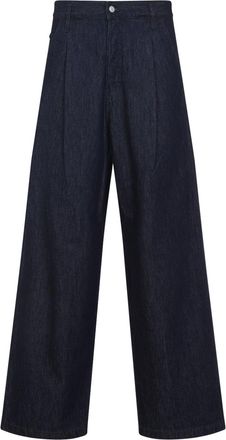 Dries Van Noten Blue Penning Cotton Jeans-Uomo