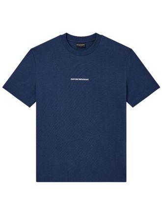 Emporio Armani Blue Logo Print T-Shirt
