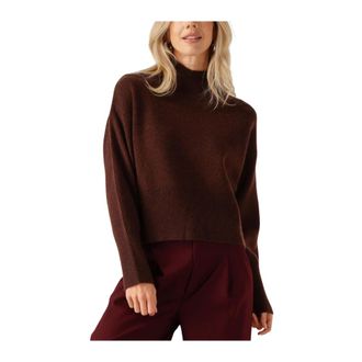 Suncoo Pinto Sweater - Dames - Coltruien - Bruin - M - Wol - Truien & Vesten