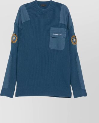 Balenciaga wool military sweater
