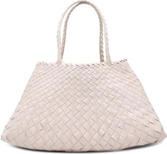 Dragon Diffusion Santa Croce Big Tapered Leather Strap - Dames - Shoppers - Beige - ONE Size - Leer - Tassen