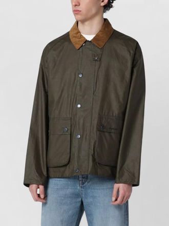 Barbour waxed single-breasted jacket