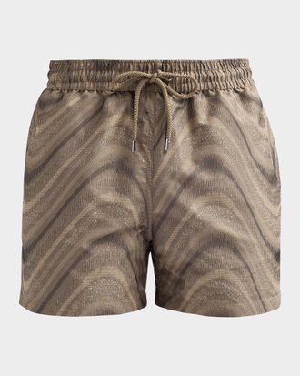 Frescobol Carioca Men & apos;s Rio Jacquard Swim Shorts