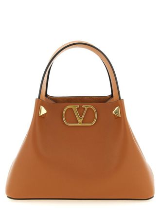 Valentino Garavani Brown VLogo Signature Small Satchel