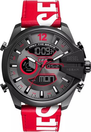 Diesel Mega Chief Quartz Analog-Digital Grey Dial Mens Watch DZ4647