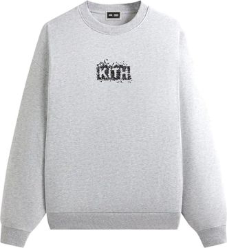 Kith x Batman Bats Vintage Nelson Crewneck Light Heather Grey KHM032789-002