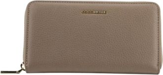 Coccinelle Portemonnee met rits en kaartsleuven - Dames - Portefeuilles - Grijs - ONE Size - Leer - Accessoires