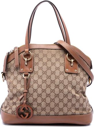 Gucci Pre-owned Gucci Medium GG Canvas Charm Dome Satchel Ladies I6IXLCQEU33UB4ME