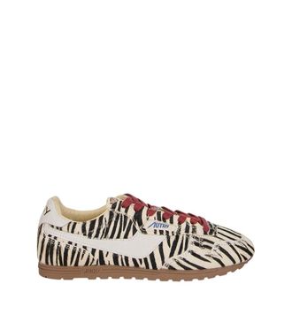 Autry BlackWhite Striped Sneakers