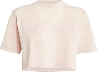 Off-white Off-White Rubberised-Logo Cropped T-shirt Size S