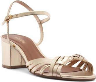 Arezzo Nina Ankle Strap Sandal in Platino at Nordstrom, Size 5.5