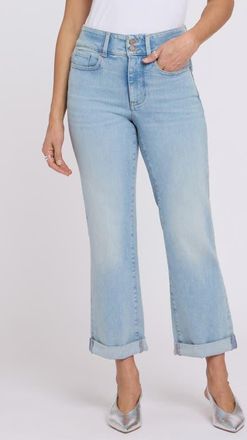 NYDJ Bailey High Waist Crop Relaxed Straight Leg Jeans in Keys View at Nordstrom, Size 12P
