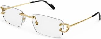 Cartier Brillen - Heren - Brillen - Geel - 53 MM - Accessoires