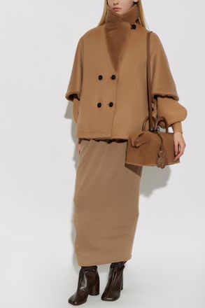 Max Mara Double-sided Memo Poncho, Womens, Brown