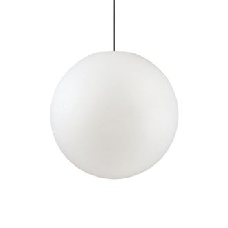 Netlighting Sole 1 Light Large Outdoor Globe Ceiling Pendant Light White IP44 E27