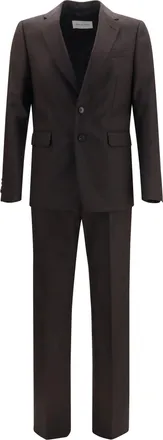 Dries Van Noten Mens Wool Suit Chevron Dark Brown (ovis Aries) Suits