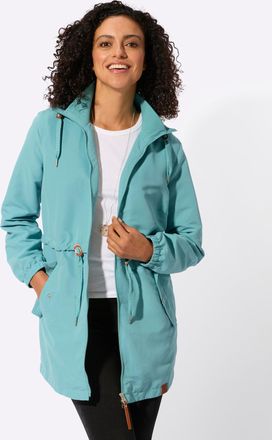Casual Looks Parka CASUAL LOOKS, Damen, Gr. 36, ozean, 100% Polyester, unifarben, Jacken Parka