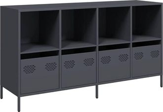 vidaXL Vidaxl - Sideboard Anthracite 135x39x73.5 cm Cold-rolled Steel