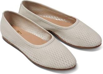 beek Swiftlet Perforated Leather Ballet Flat in Vanilla at Nordstrom, Size 11