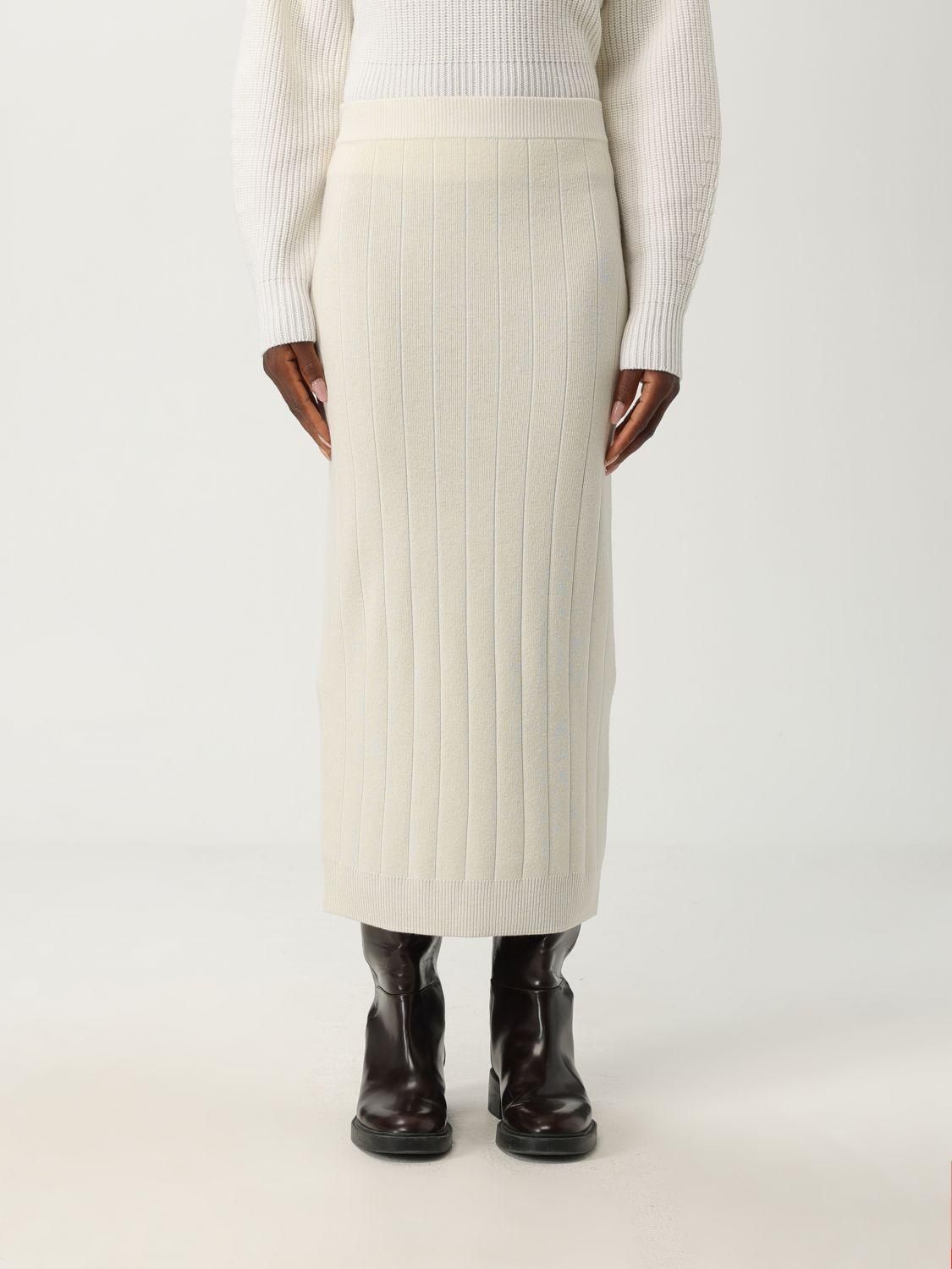 スカート MM Max Mara Woman Skirt White 2516771017600 001 White cotton skirt | Max Mara