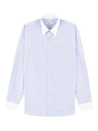 Sporty & Rich striped pocket shirt - women - Cotton - S - Blue