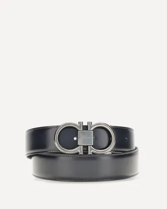 Ferragamo Reversible and adjustable Gancini Belt Male 100