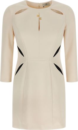 Elisabetta Franchi Bicolor Polyester Short Womens Dress
