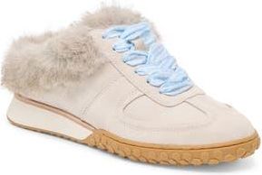 Dolce Vita Izzey Faux Fur Sneaker in Light Taupe Suede at Nordstrom Rack, Size 7.5