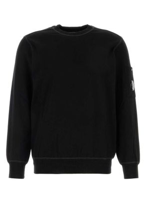 C.P. Company Black Crew Neck Sweaters