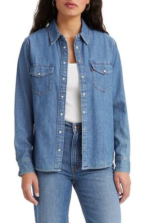 Levi's Iconic Western Snap-Up Shirt in Going Steady at Nordstrom, Size Medium