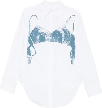 Jean Paul Gaultier Scanned Bra Print Shirt