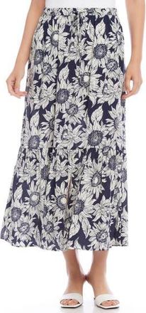 Karen Kane Floral Midi Skirt in Print at Nordstrom Rack, Size Medium