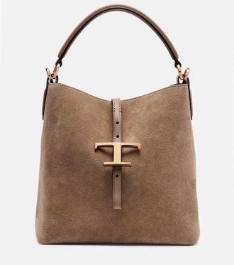 Tod's T Timeless suede tote bag
