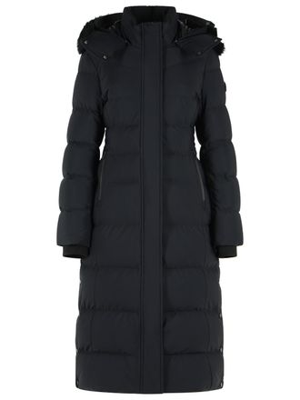 Moose Knuckles Quilted Long Parka with Removable Fur Insert