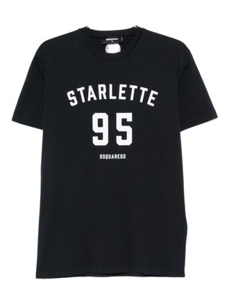 Dsquared2 Dark Blue Graphic Crew Neck T-Shirt