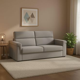 Dmora Sof&aacute; Cama 2 Plazas Biscossi, Desenfundable, Almacenamiento Hecho En Italia, Apertura Abatible, 205x95 Cm Gris