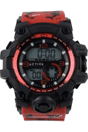 Invicta Activa Digital ACW435-001 Heren Horloge - Quartz Uurwerk - Plastic met rode Wijzerplaat - 54mm